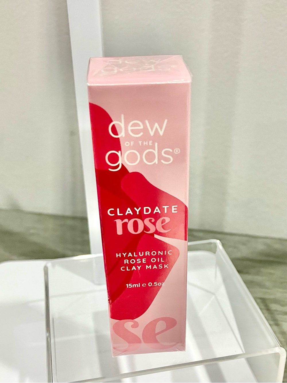 Dew of the Gods Claydate Rose Hyaluronic Rose Oil Clay Mask
